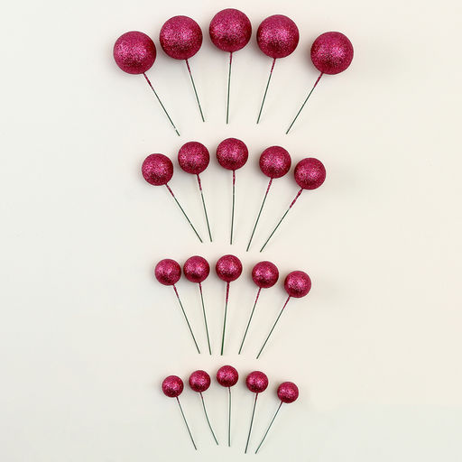 Набор для украшения Бусины, набор 20 шт, цвет бордовый - Страна карнавалия фото 2