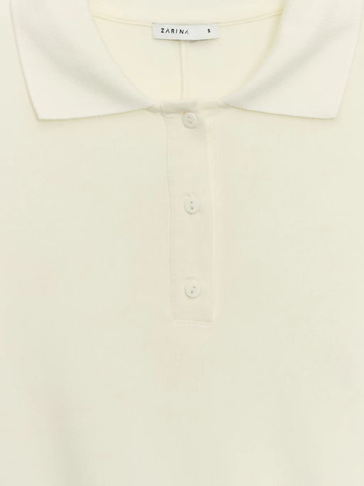 Лонгслив поло из вискозы / Zarina  фото 9