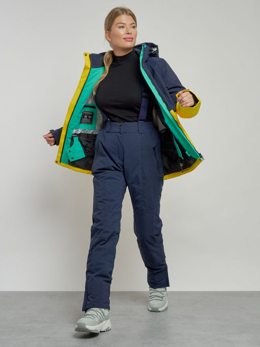 Горнолыжный костюм женский зимний желтого цвета 03307J - Chunmai фото 12