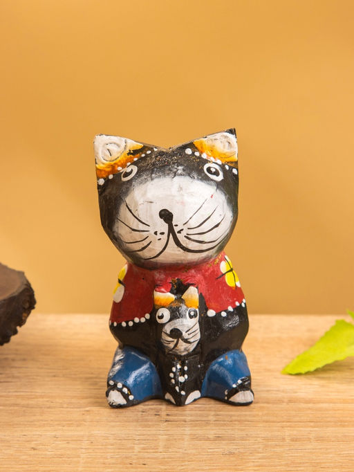 Сувенир интерьерный «Котики», 5×5×8 см, дерево, чёрный