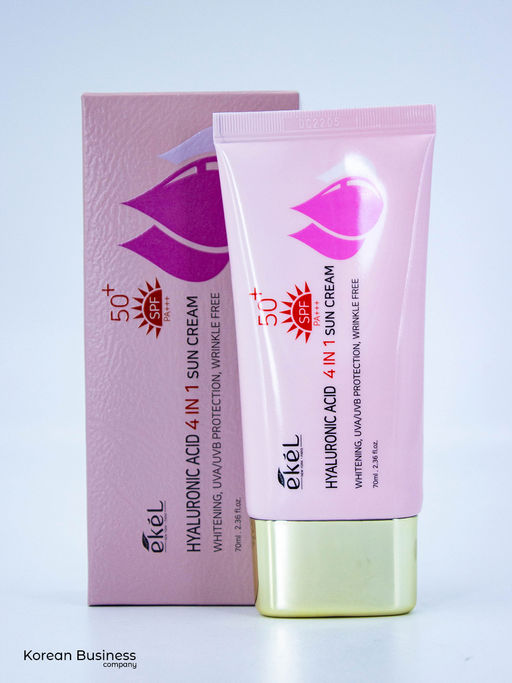 EKEL - КРЕМ СОЛНЦЕЗАЩИТНЫЙ 4 В 1 С ГИАЛУРОНОВОЙ КИСЛОТОЙ HYALURONIC 4 - IN - 1 SUN CREAM, 70 ML