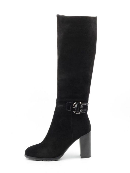 02-A362-15BM-2 BLACK Сапоги женские (натуральная замша, натуральный мех (еврозима)) - Фабричный китай фото 13