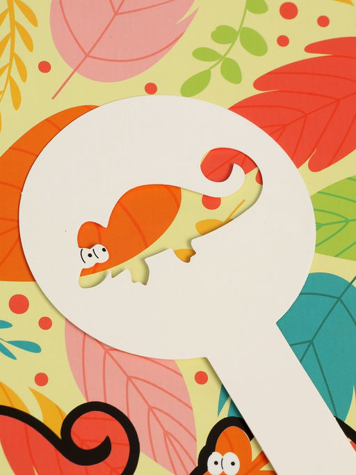 Книга-находилка с лупой "Поиски хамелеона"