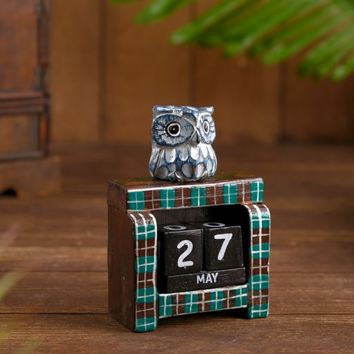 Вечный календарь настольный Сова у камина, 9.5417 см, дерево, МИКС - Simaland фото 8