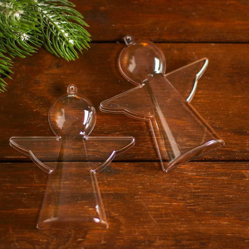 Заготовка - подвеска, раздельные части «Ангел», размер собранной: 10×9×4 см