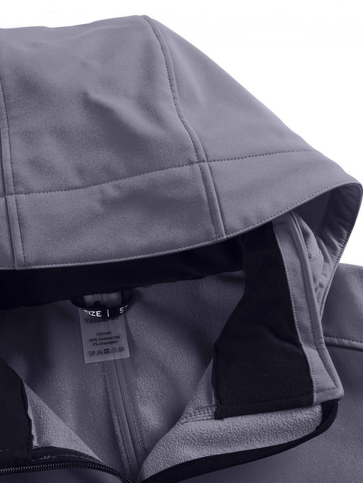 Парка спортивная женская с капюшоном softshell темно-серого цвета 9568TC - Mtforce фото 24