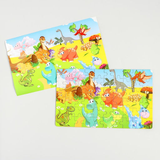 Пазл по цифрам Динозавры, 60 шт., 8х12,5х4 см - Simaland фото 2