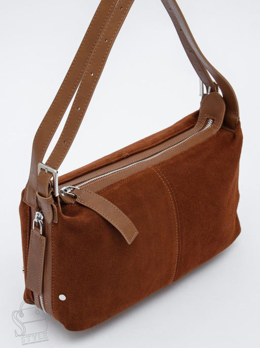 Сумка женская кожаная 6148QF brown Polina&Eiterou