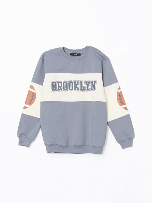 Bisiklet Yaka Bask?l? Erkek ?ocuk E?ofman Tak?m