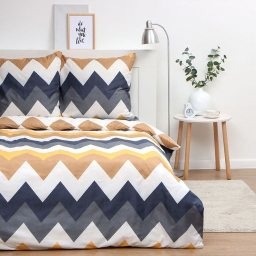 Постельное бельё Экономь и Я 2 сп Зигзаги (вид 2) 175х215см, 180х215см, 70х70см-2 шт, полисатин, 80 г/м  фото 8