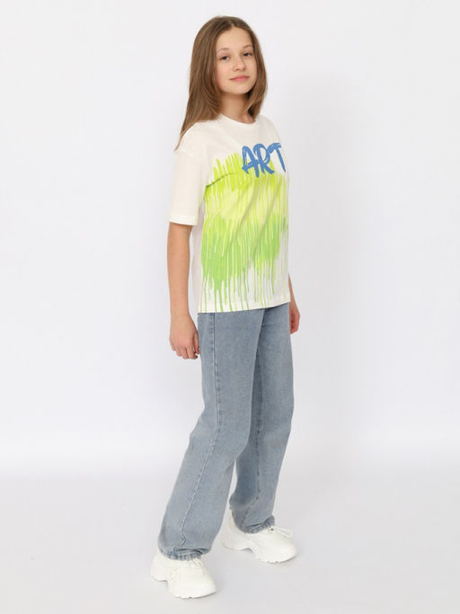 CRB wear/CSJG 63757-21-394 Футболка для девочки,экрю/Ex.Cherubino фото 3