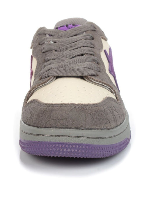 05-717-13 DARKGRAY/PURPLE Кроссовки женские (натуральная замша, натуральная кожа)