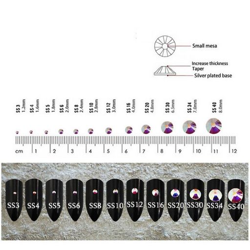 Nail Art Набор страз для ногтей, желтый голография  фото 2