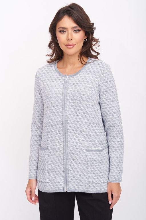 ЗЛАТА Жакет 1-985/светло-серый