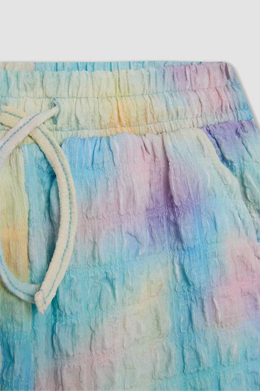 Мятые шорты с узором батик для девочек - Defacto фото 10