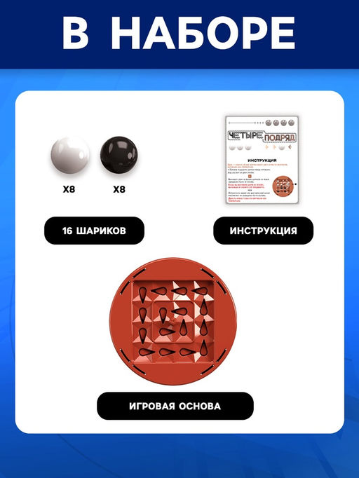 Настольная игра Четыре подряд, 2 игрока, 7+ - Лас играс kids фото 4