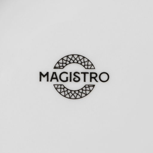 Тарелка фарфоровая десертная Magistro Сrotone, d=18 см, цвет белый  фото 11