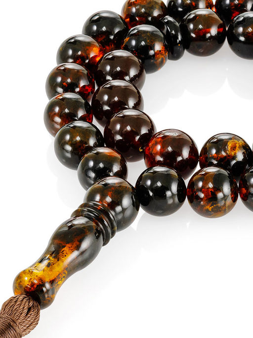 Четки из натурального янтаря Шар формованный