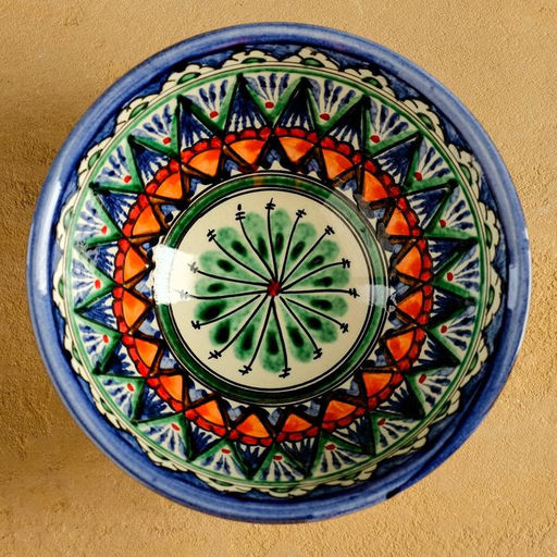 Бульонница узбекская Риштанская Керамика «Узоры», 600 мл, d=15.5 см, МИКС