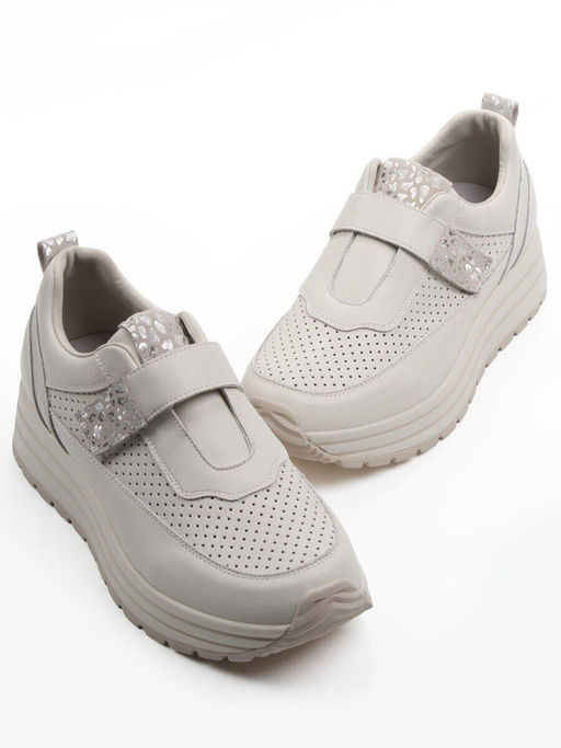 03-A1012-2A LT. BEIGE Кроссовки женские (натуральная кожа)