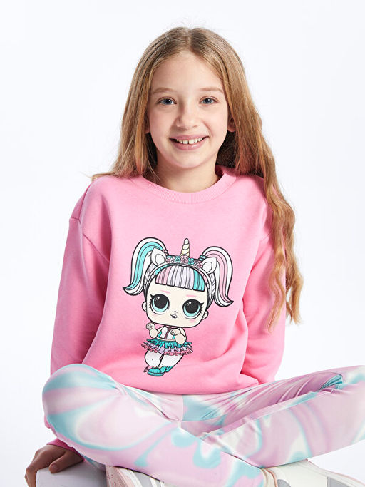 Bisiklet Yaka LOL Surprise OMG Lisansl? Uzun Kollu K?z ?ocuk Sweatshirt