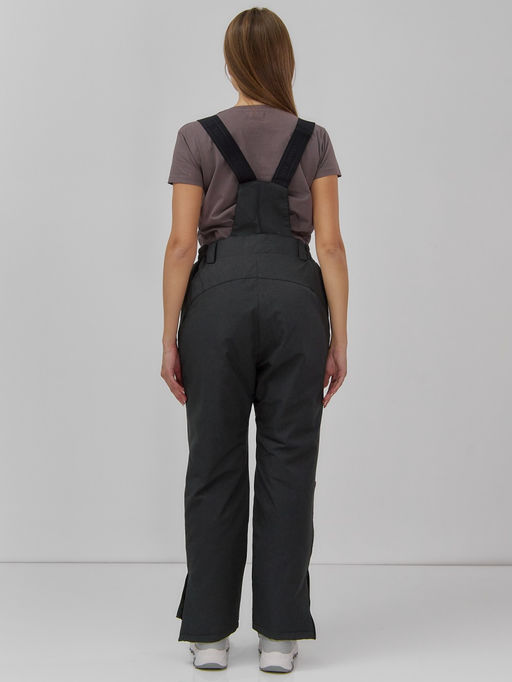 Брюки горнолыжные женские утепленные черного цвета 2111Ch