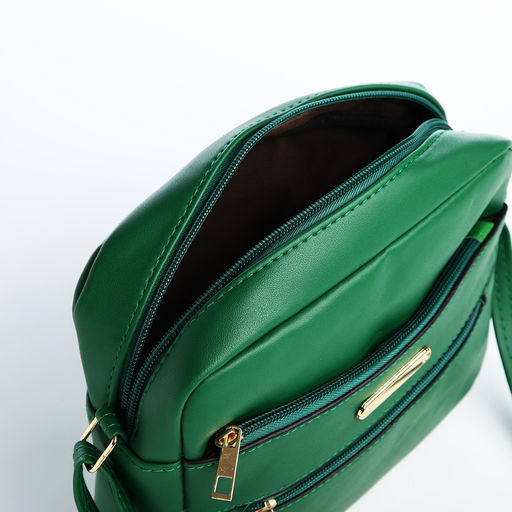 Сумка кросс-боди на молнии, цвет зелёный - Simaland фото 5
