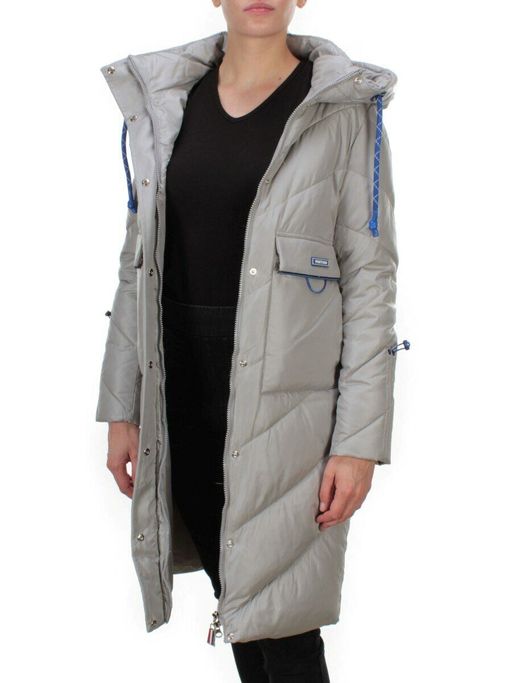 9190 GREY Пальто зимнее женское EVCANBADY (200 гр. холлофайбера) - Fashion фото 7