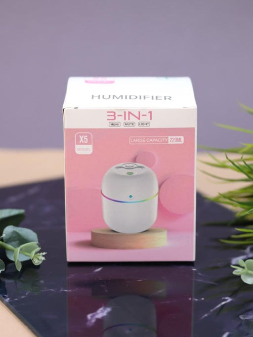 Настольный увлажнитель воздуха - ночник iLikeGift "Lucky flower", white, (портативный, USB)