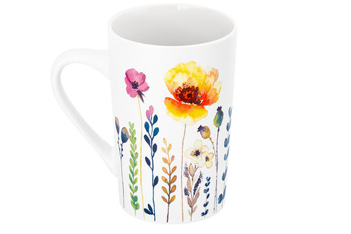 Кружка 380 мл 12*8*12,2 см Цветочное настроение - желтый мак NEW BONE CHINA - Elan gallery фото 15