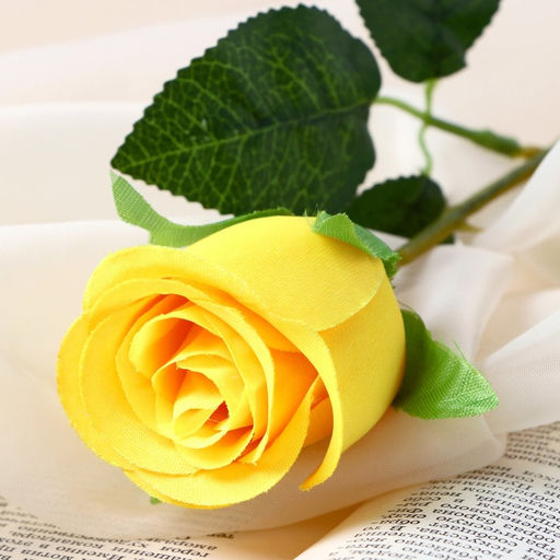 Цена за 3 шт. Цветы искусственные «Бутончик розы», 5×50 см, жёлтые