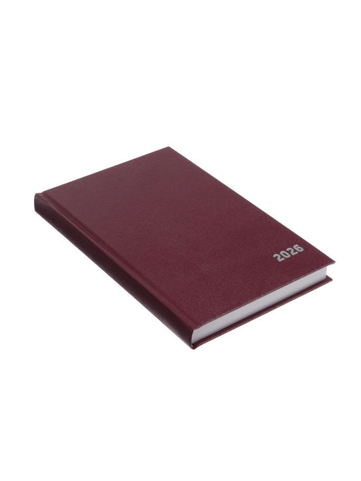 Ежедневник датированный Calligrata, А5, 2026, твёрдая обложка из бумвинила, 168 листов, бордовый