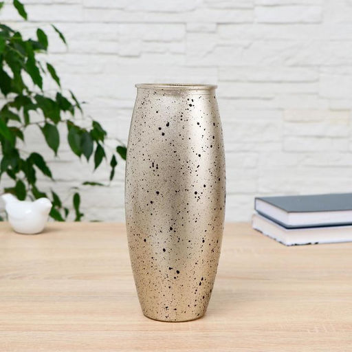 Ваза «Крапле-люстра», d=6.8 см, 10×23 см, стекло, золотая