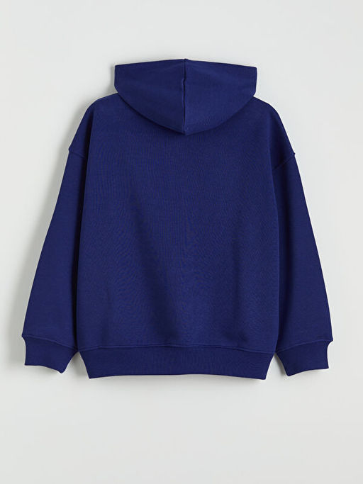 Kap??onlu K?z ?ocuk Kal?n Fermuarl? Sweatshirt