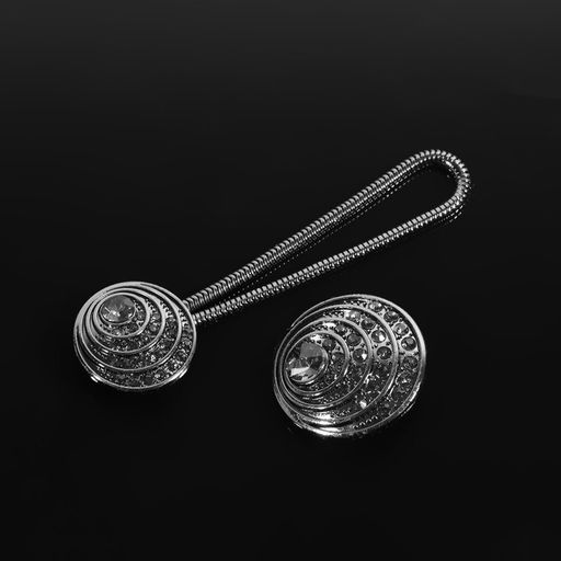 Цена за 2 шт. Декоративная застёжка, d = 2,5/3 см, цвет чёрный - Арт узор фото 4