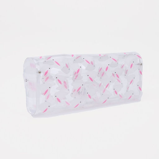 Футляр для очков на кнопке, 15 см 3 см 6 см, цвет розовый/прозрачный - Simaland фото 2