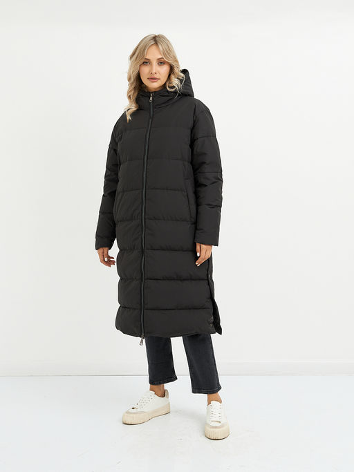 Пуховик женский черный стеганный - Glenfield фото 10