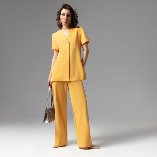 Брючный костюм с разрезами На шаг впереди моды (яркий)