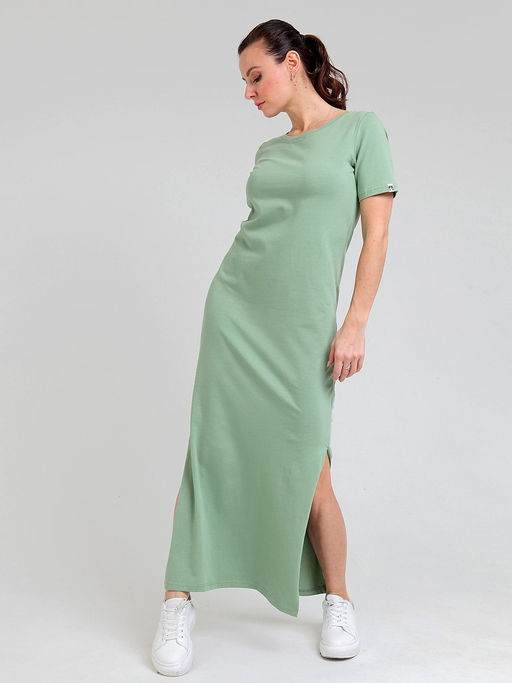 Платье из трикотажного полотна стрейч. - F5 фото 3