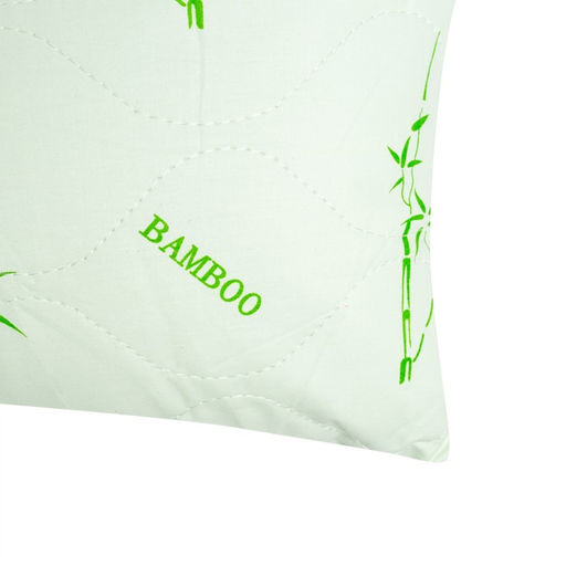 Подушка Адамас Бамбук, размер 40х60 см, МИКС, бамбуковое волокно, чехол тик  фото 3