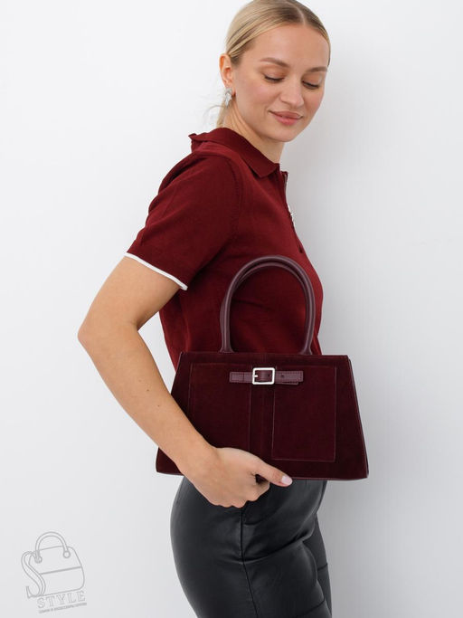 Сумка женская кожаная 990189NN wine red Natale Navetta