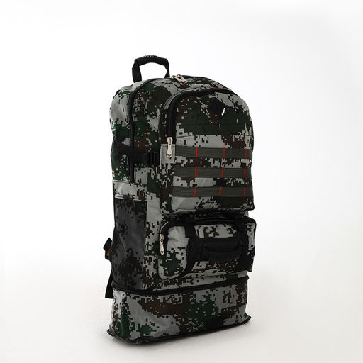 Рюкзак туристический на молнии, с увеличением, 4 наружных кармана, цвет зелёный - Simaland фото 6