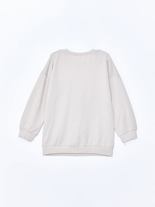 Bisiklet Yaka Uzun Kollu Bask?l? Erkek ?ocuk Sweatshirt