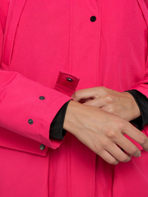 Парка женская зимняя MTFORCE c капюшоном розового цвета 2329R  фото 33