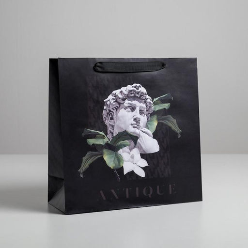 Цена за 2 шт. Пакет подарочный ламинированный квадратный, упаковка, «Antique», 30×30×12 см