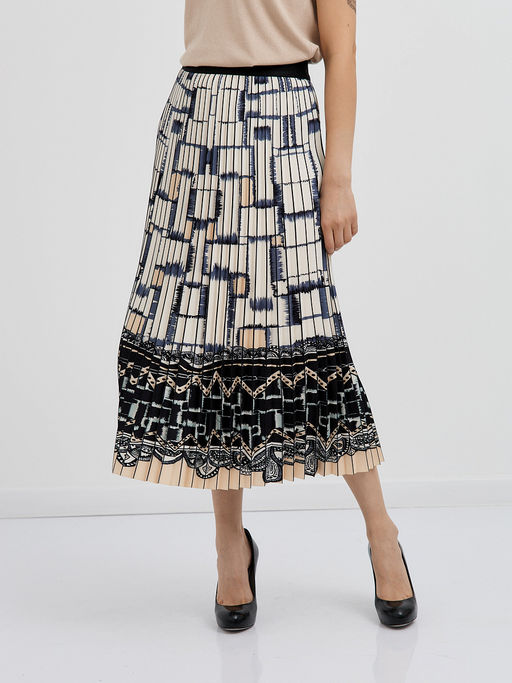 юбка плиссированная с абстрактным узором - Glenfield фото 8