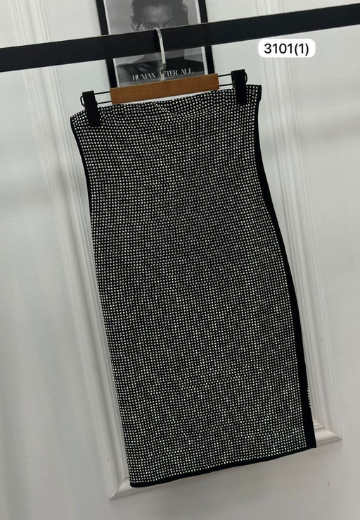 Платье #КТ3101 (1), чёрный,серебряный - Dommod фото 11