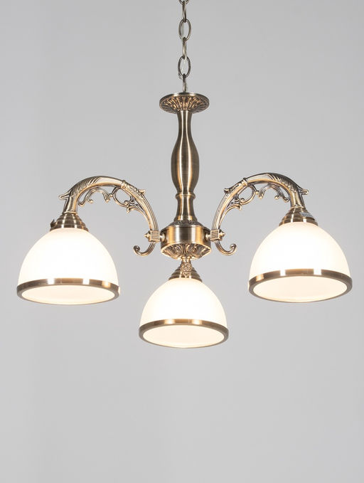 Люстра ЭкономСвет 72702/3A, 3×40 Вт, E27, 56×56×32-70 см, бронзовая