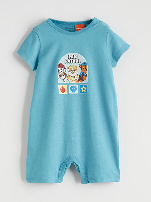 Paw Patrol Bask?l? Erkek Bebek Tulum 2li