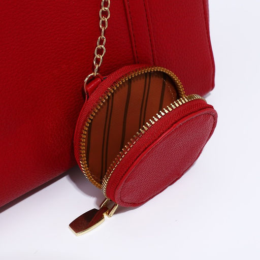 Сумка-тоут на молнии, цвет красный - Simaland фото 9